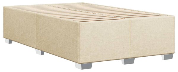 Krevet s oprugama i madracem krem 120 x 200 cm od tkanine - Krema / 120 x 200 cm
