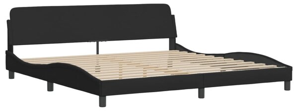Krevet s madracem Hvar crni 200x200 cm od tkanine - Crna / 200 x 200 cm
