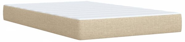 Krevet s oprugama i madracem krem 120 x 200 cm od tkanine - Krema / 120 x 200 cm