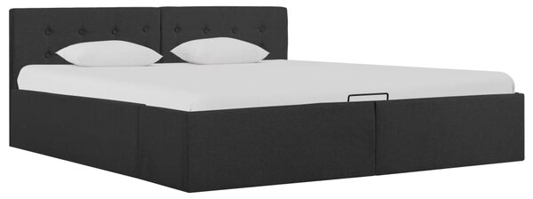 VidaXL Hidraulični okvir za krevet od tkanine tamnosivi 160 x 200 cm