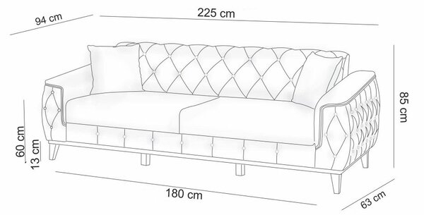 Atelier Del Sofa Trosjed, Marta - Blue