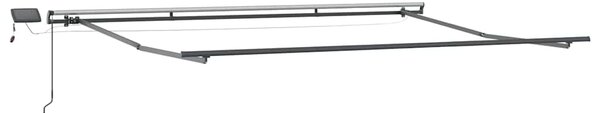 Tenda na ručno uvlačenje s LED antracit i bijela 400x300 cm - Antracitno siva / 400 x 300 cm