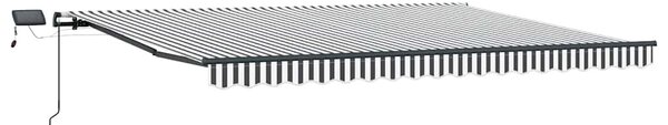Tenda na ručno uvlačenje s LED antracit i bijela 400x300 cm - Antracitno siva / 400 x 300 cm