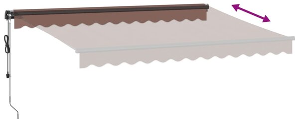 Tenda na automatsko uvlačenje smeđa 350 x 250 cm - Smeđa / 3.5 x 2.5 m