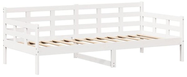 Dnevni krevet s krovom bez madraca bijeli 80x200cm masivno drvo - Bijela / 80 x 200 cm