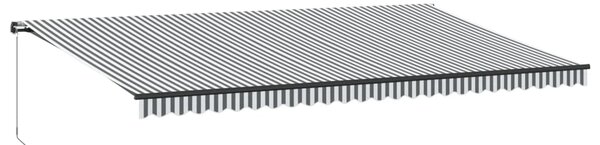 Tenda na ručno uvlačenje antracit i bijela 600 x 350 cm - Antracitno siva / 600 x 350 cm