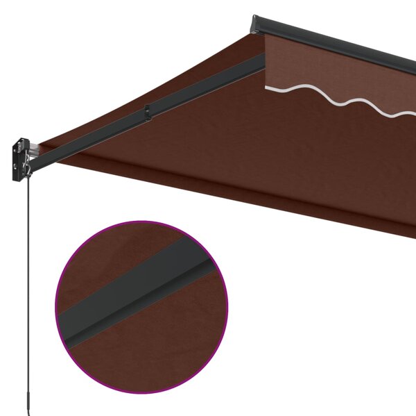Tenda na ručno uvlačenje smeđa 350 x 250 cm - Smeđa / 3.5 x 2.5 m