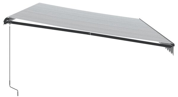 Tenda na ručno uvlačenje antracit i bijela 600 x 350 cm - Antracitno siva / 600 x 350 cm