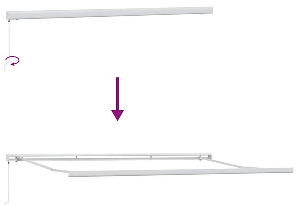 Tenda na uvlačenje antracit-bijela 4x3 m od tkanine i aluminija - Antracitno siva / 4 x 3 m