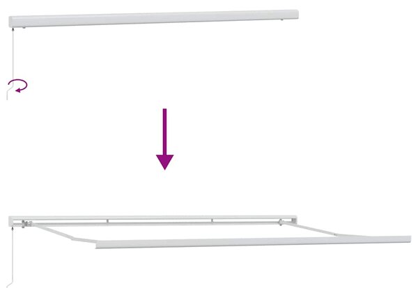 Tenda na ručno uvlačenje smeđa 450 x 300 cm - Smeđa / 4.5 x 3 m