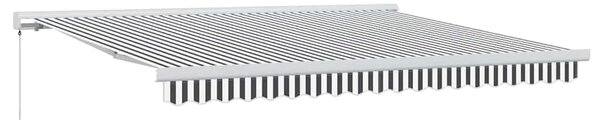Tenda na uvlačenje antracit-bijela 4x3 m od tkanine i aluminija - Antracitno siva / 4 x 3 m