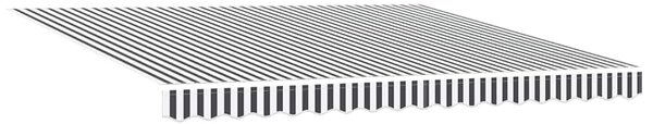 Tenda na uvlačenje antracit-bijela 4x3 m od tkanine i aluminija - Antracitno siva / 4 x 3 m