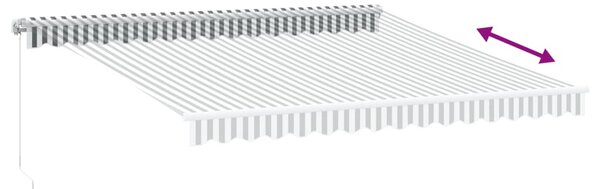 Tenda na ručno uvlačenje antracit i bijela 400 x 350 cm - Antracitno siva / 400 x 350 cm