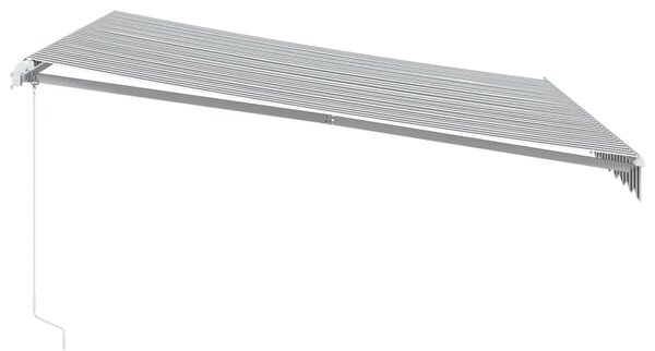 Tenda na ručno uvlačenje antracit i bijela 400 x 350 cm - Antracitno siva / 400 x 350 cm