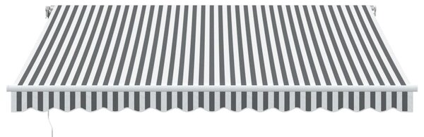 Tenda na ručno uvlačenje antracit i bijela 400 x 350 cm - Antracitno siva / 400 x 350 cm