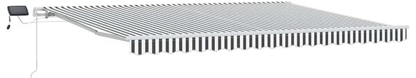 Tenda na ručno uvlačenje s LED antracit i bijela 450 x 300 cm - Antracitno siva / 450 x 300 cm