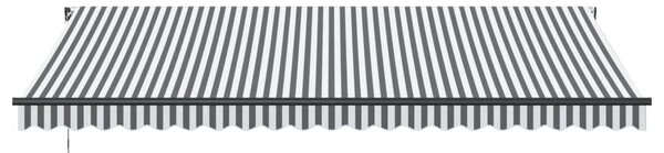Tenda na ručno uvlačenje antracit i bijela 500 x 350 cm - Antracitno siva / 500 x 350 cm