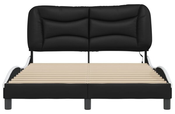 Okvir kreveta s LED-om bez madraca Hvar crno-bijeli 120 x 200 cm - Crna / 120 x 200 cm