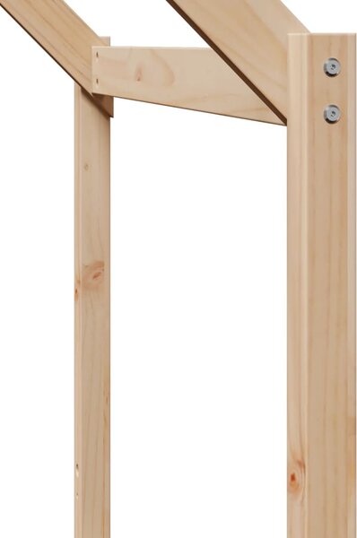 Visoki krevet s krovom 75 x 190 cm od masivne borovine - Smeđa / 75 x 190 cm