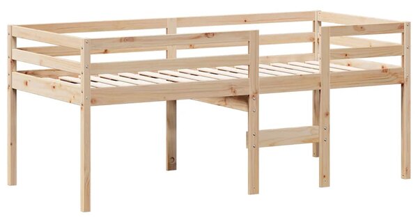 Visoki krevet s krovom 90 x 200 cm od masivne borovine - Smeđa / 90 x 200 cm