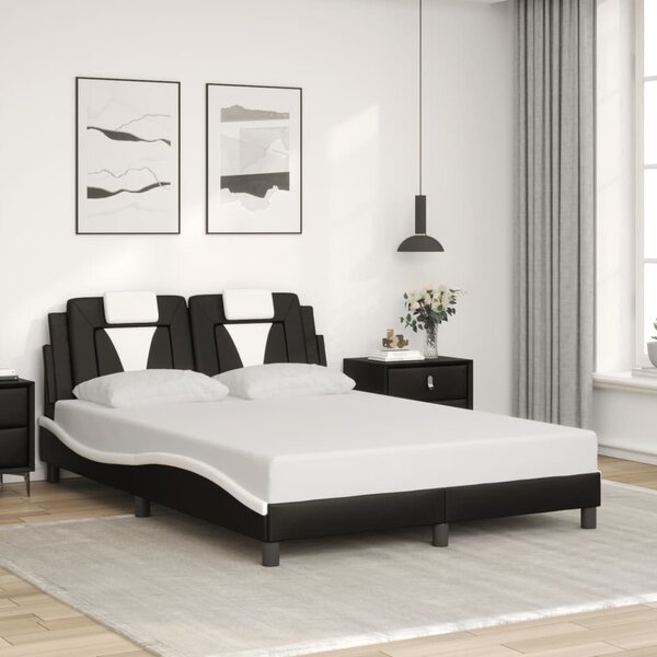 Okvir kreveta Viana s LED-om bez madracacrno-bijeli 120 x 200 cm - Crna / 120 x 200 cm