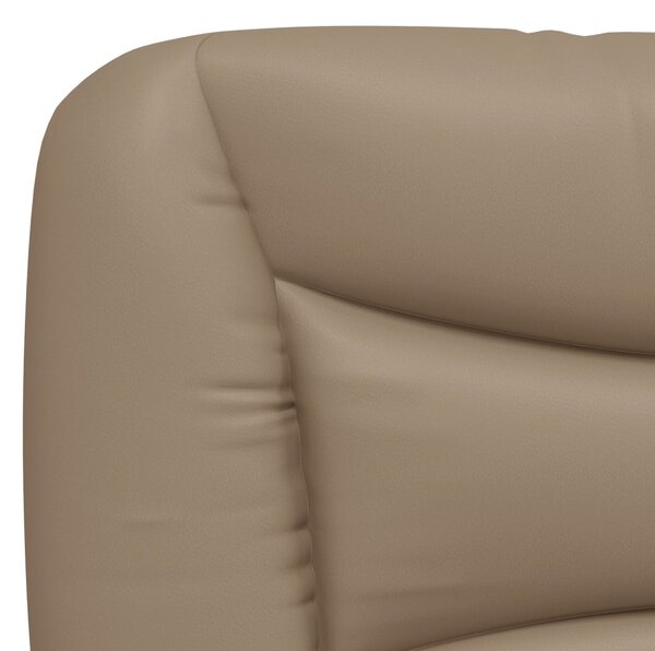 Krevet s madracem Hvar cappuccino boje 80 x 200 cm od umjetne kože - Smeđa / 80 x 200 cm