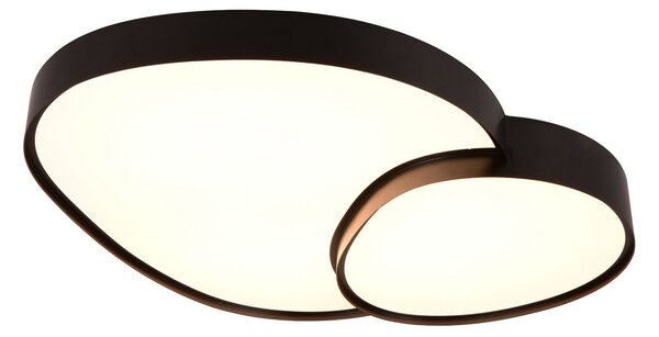 Trio Lighting Uzdižuća LED stropna svjetiljka, crna, 77 x 63 cm, CCT, prigušiva, prigušiva, Crno, Dnevni boravak/blagovaonica, Metal