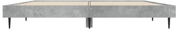 Okvir kreveta boja betona 120x190 cm od konstruiranog drva - Siva / 120 x 190 cm