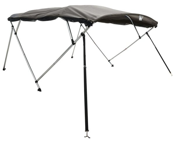 Tenda bimini s 4 luka i mrežastim zidovima 243x(200-213)x137 cm - Bijela / 243 x (200-213) x 137 cm