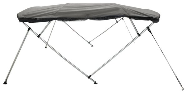 Tenda bimini s 4 luka i mrežastim zidovima 243x(200-213)x137 cm - Bijela / 243 x (200-213) x 137 cm