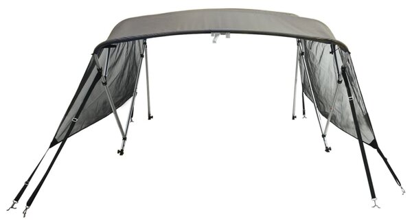 Tenda bimini s 4 luka i mrežastim zidovima 243x(200-213)x137 cm - Bijela / 243 x (200-213) x 137 cm