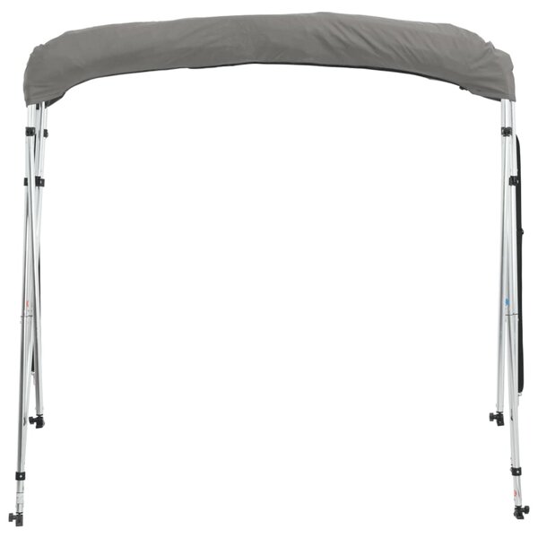 Tenda bimini s 4 luka i mrežastim zidovima 243x(200-213)x137 cm - Bijela / 243 x (200-213) x 137 cm