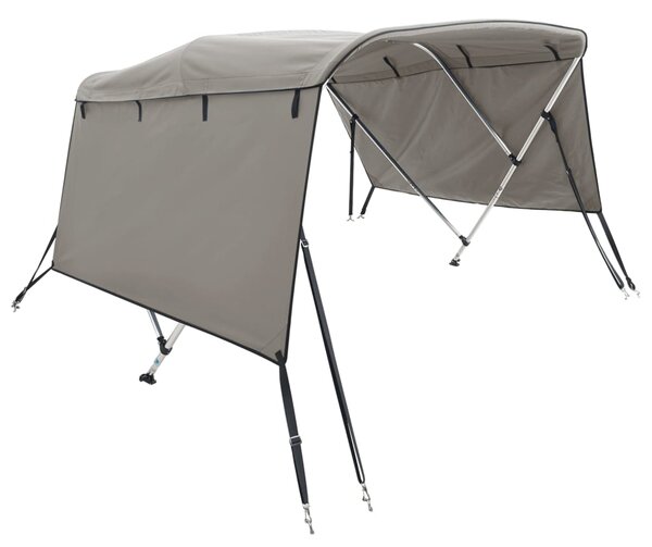 Tenda bimini s 3 luka i bočnim stijenkama 183x(137-152)x137 cm - Bijela / 183 x (137-152) x 137 cm