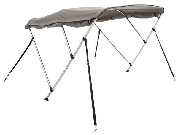 Tenda bimini s 3 luka i bočnim stijenkama 183x(137-152)x137 cm - Bijela / 183 x (137-152) x 137 cm