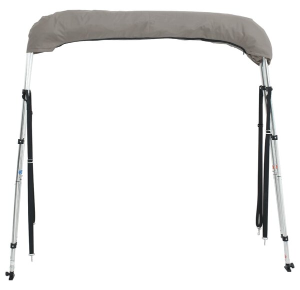 Tenda bimini s 3 luka i bočnim stijenkama 183x(137-152)x137 cm - Bijela / 183 x (137-152) x 137 cm