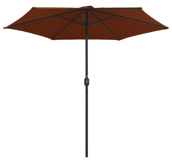 Vrtni suncobran s aluminijskim stupom 270 x 246 cm terakota - Smeđa / N/A