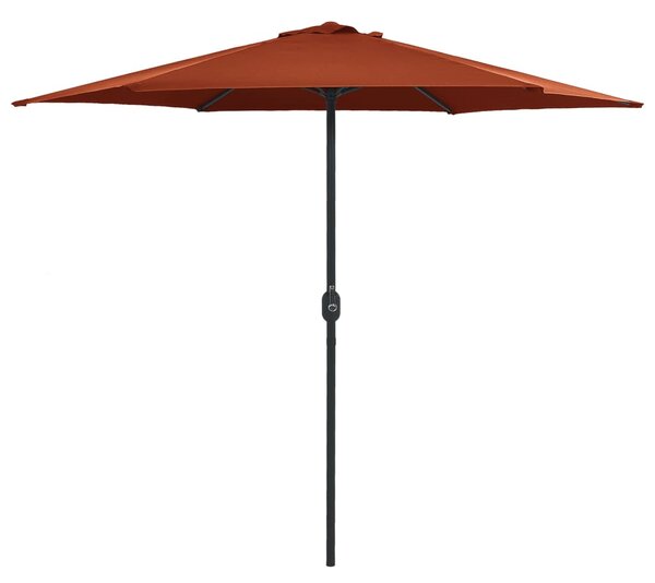 Vrtni suncobran s aluminijskim stupom 270 x 246 cm terakota - Smeđa / N/A