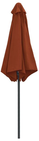 Vrtni suncobran s aluminijskim stupom 270 x 246 cm terakota - Smeđa / N/A