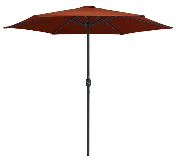 Vrtni suncobran s aluminijskim stupom 270 x 246 cm terakota - Smeđa / N/A