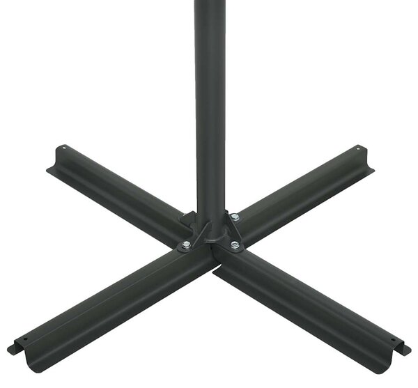 Vanjski suncobran s aluminijskim stupom 460 x 270 cm crni - Crna / N/A
