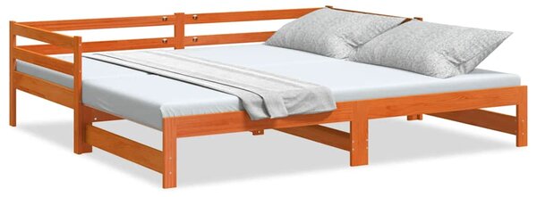 Dnevni krevet na razvlačenje voštano smeđi 80x200 cm - Smeđa / 80 x 200 cm