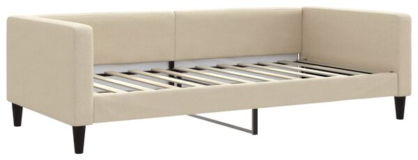 Dnevni krevet krem 100 x 200 cm od tkanine - Krema / 100 x 200 cm