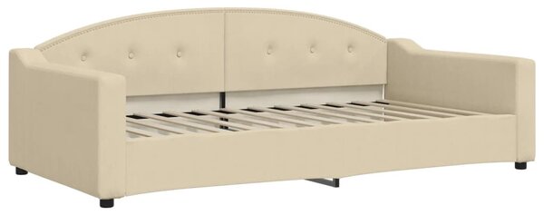 Dnevni krevet krem 100 x 200 cm od tkanine - Krema / 100 x 200 cm