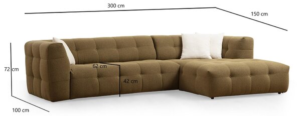 Zondo.hr Kutna garnitura Cadellona (D) (khaki). Akcija -31%. 1106810