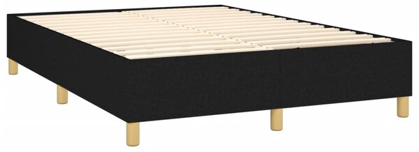 Krevet s oprugama i madracem crni 140 x 190 cm od tkanine - Crna / 140 x 190 cm