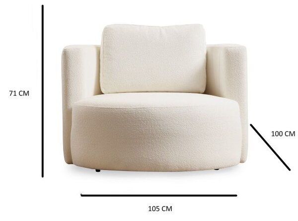 Atelier Del Sofa Naslonjač, Asos Cream - Wing