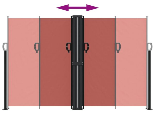 Bočna tenda na uvlačenje terakota 160 x 1000 cm - Narančasta / 160 x 1000 cm