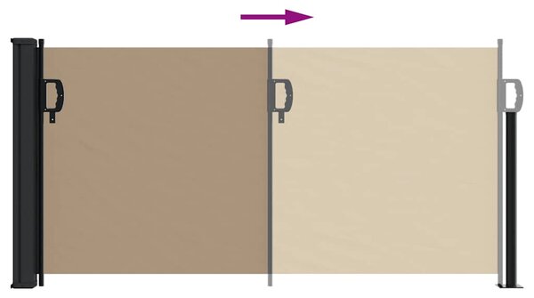 Bočna tenda na uvlačenje smeđesiva 100 x 300 cm - Tupe / 100 x 300 cm