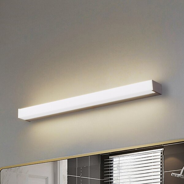 Lindby Philippa LED zidna svjetiljka, četvrtasta, 59 cm, aluminijska završna, Metalik, kupaonica, Aluminij