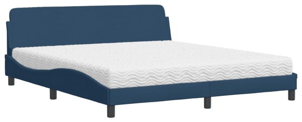 Krevet s madracem Dover plavi 180x200 cm od tkanine - Plava / 180 x 200 cm